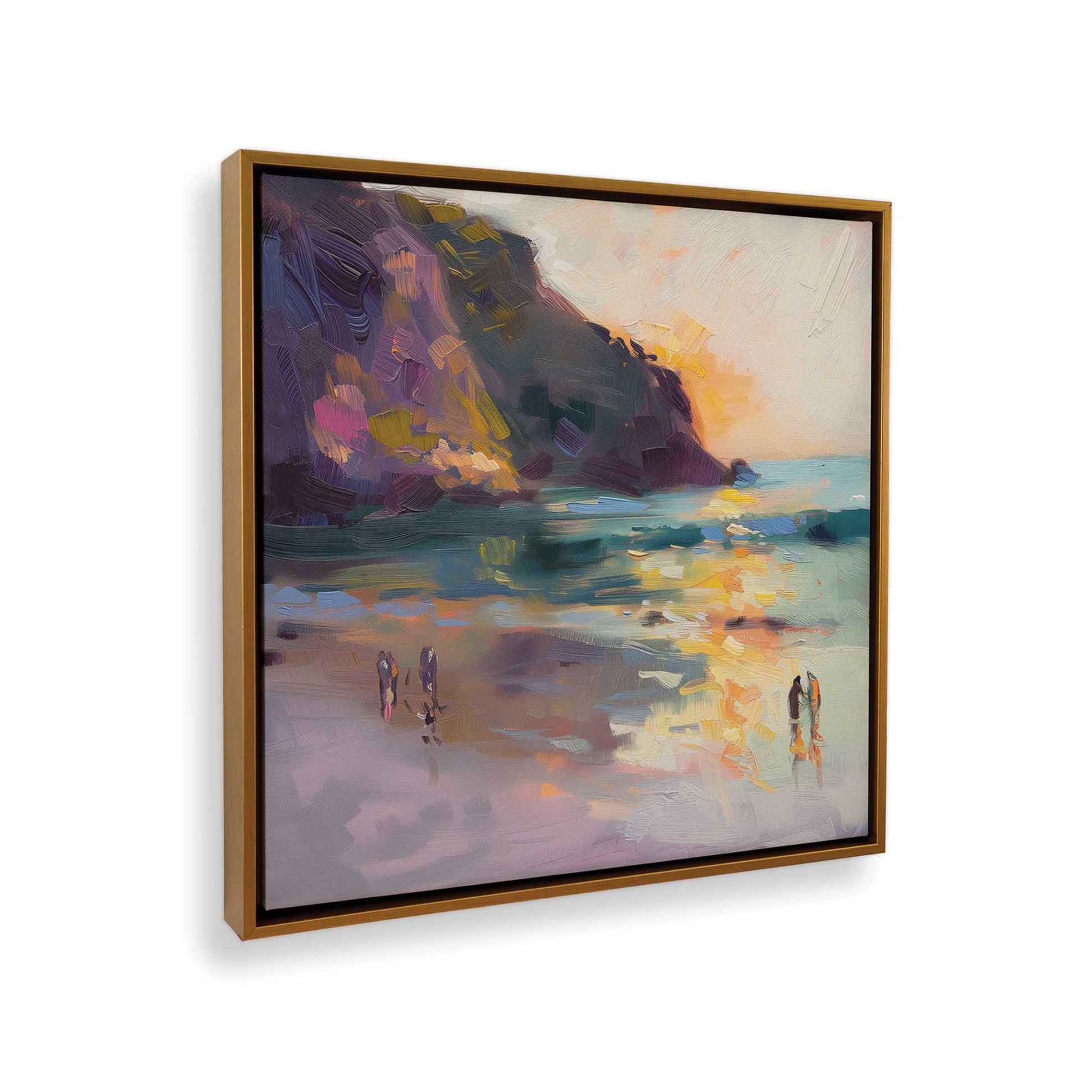 [Color:Polished Gold], Picture of art in a Polished Gold frame at an angle