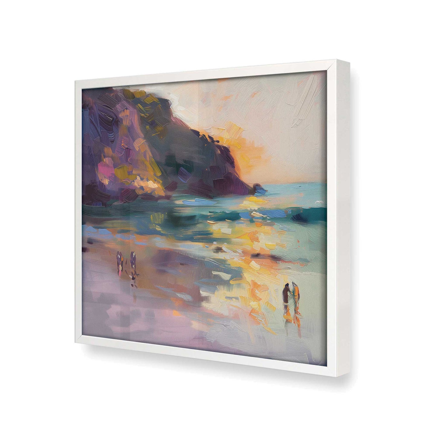 [Color:Opaque White], Picture of art in a Opaque White frame at an angle