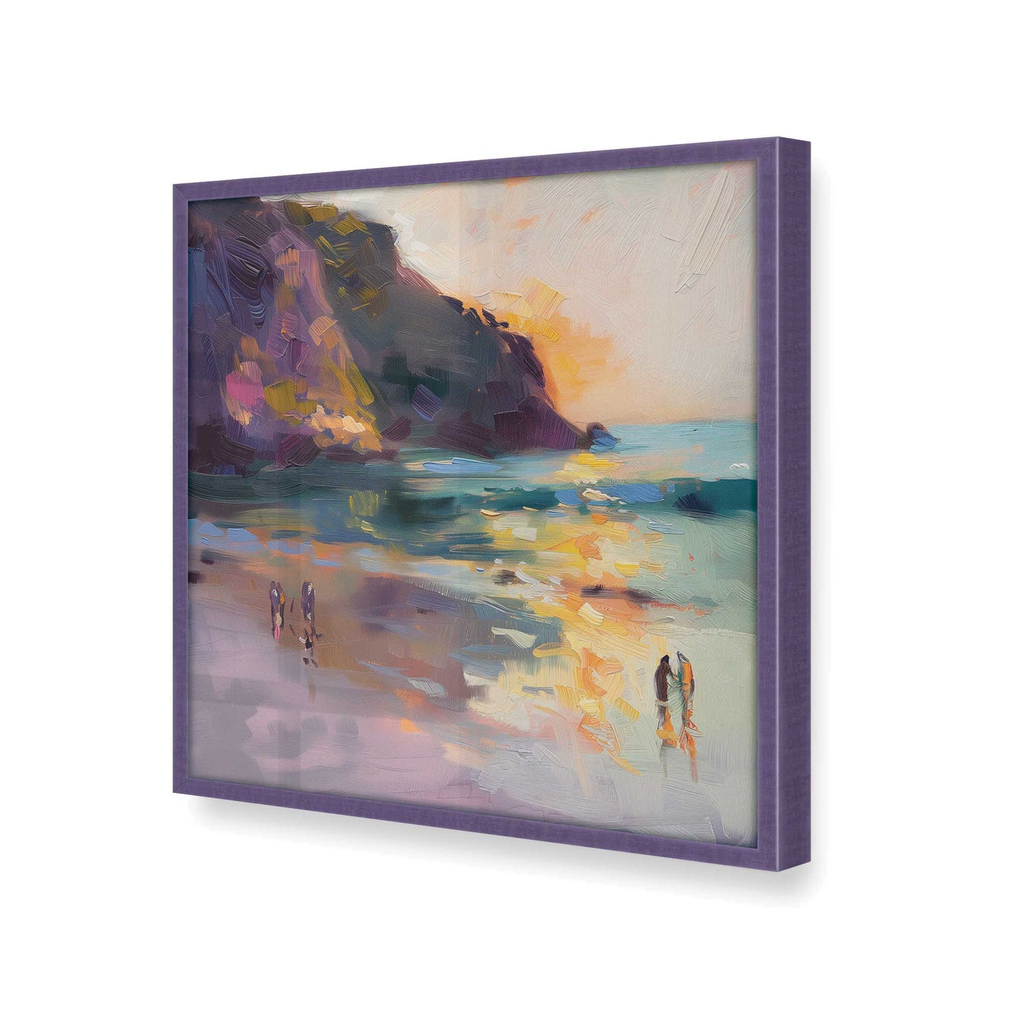 [Color:Purple Iris], Picture of art in a Purple Iris frame at an angle