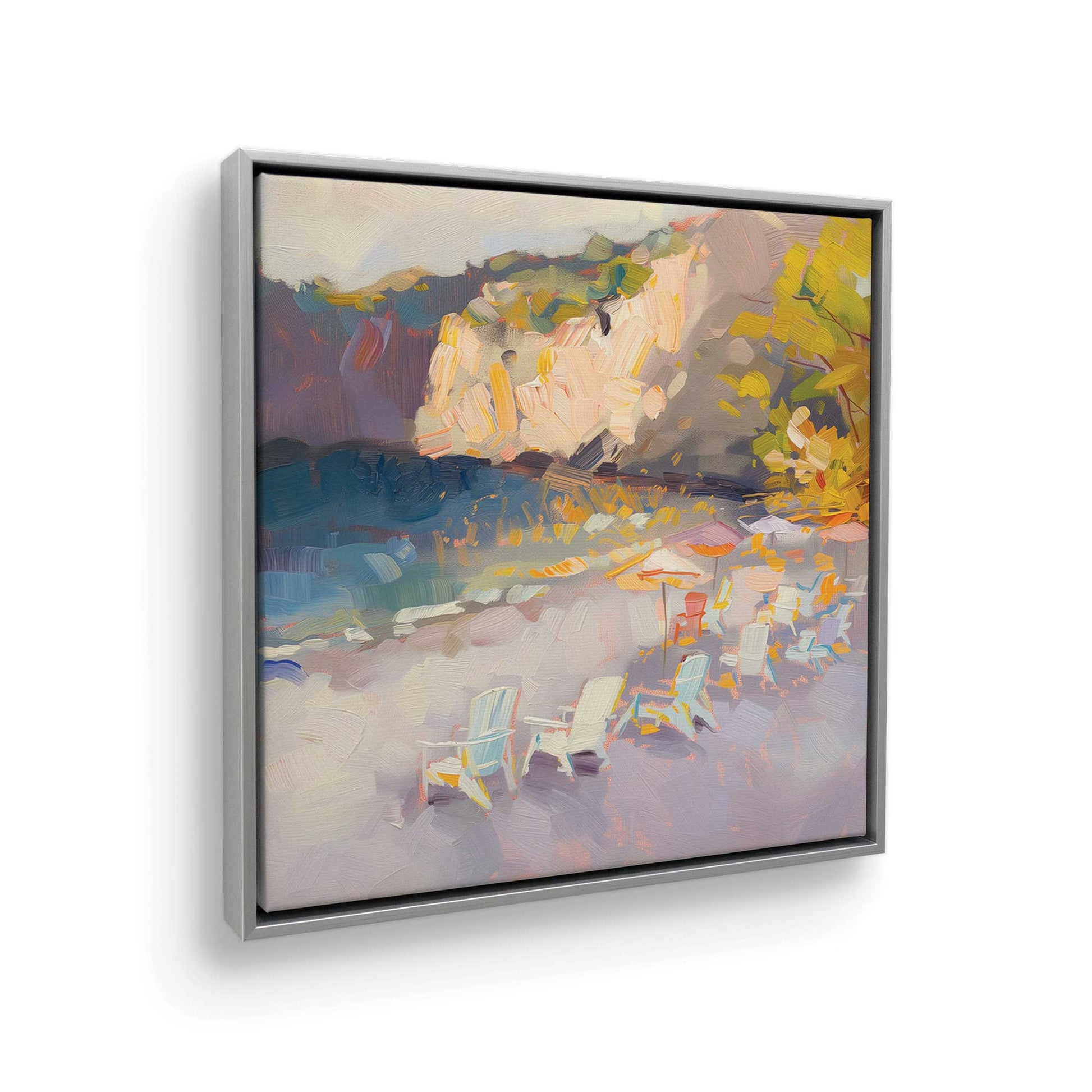 [Color:Polished Chrome], Picture of art in a Polished Chrome frame at an angle