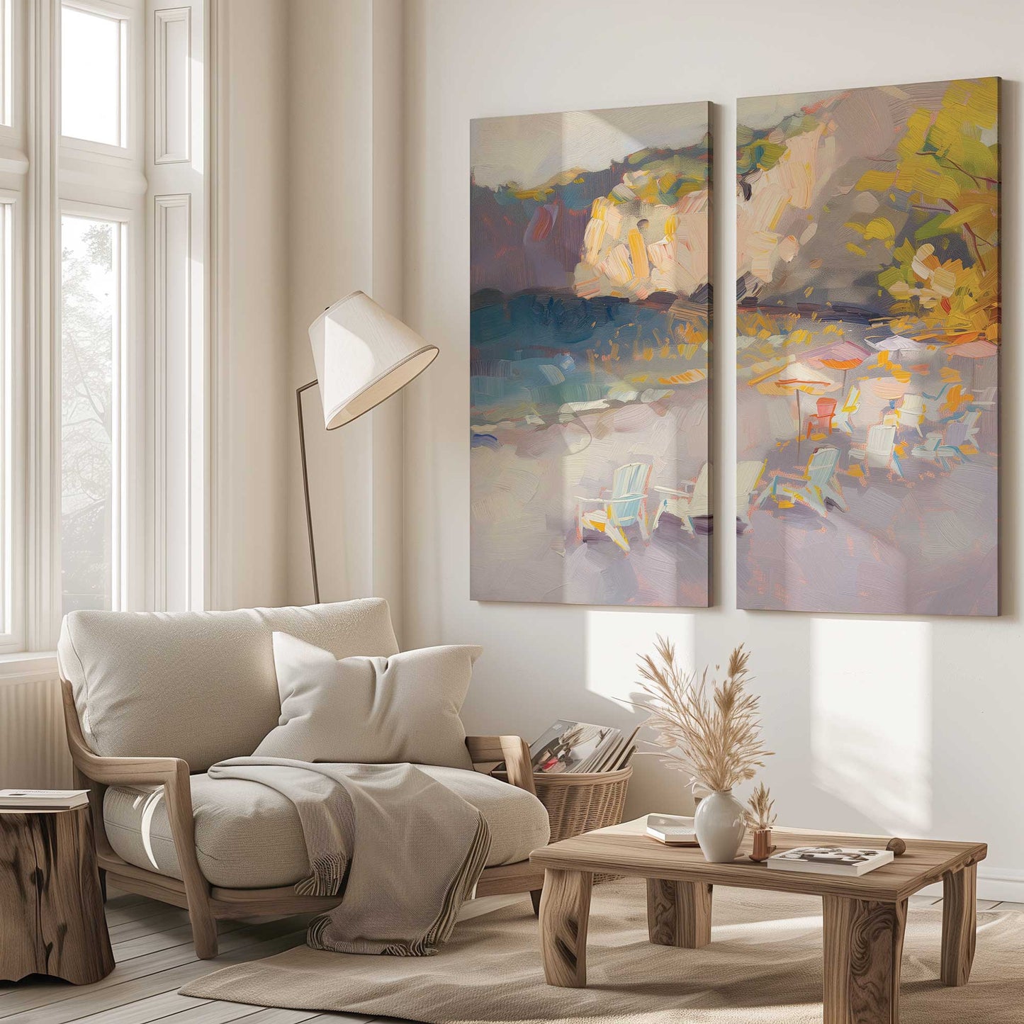 [Color:Stretched Canvas], Picture of art in a room