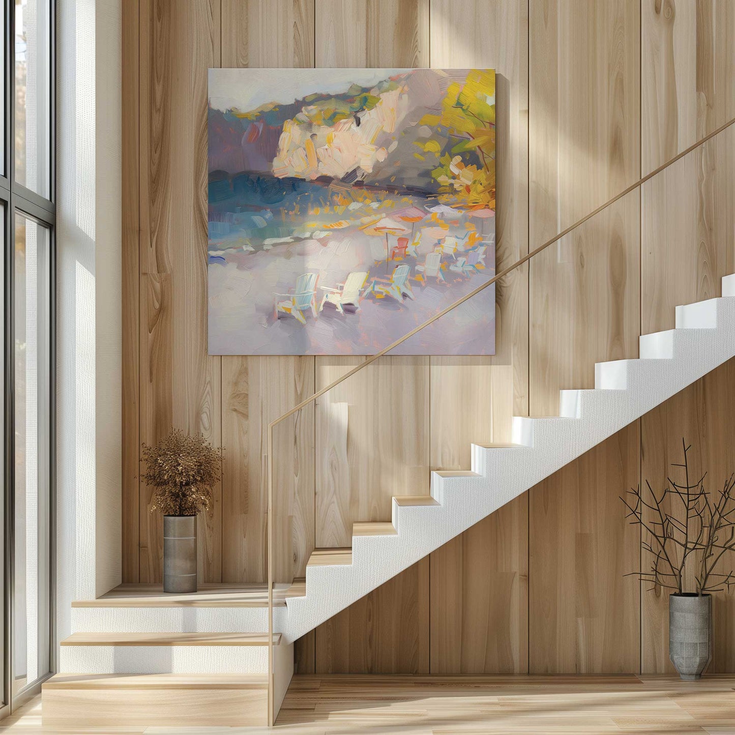 [Color:Stretched Canvas], Picture of art in a room