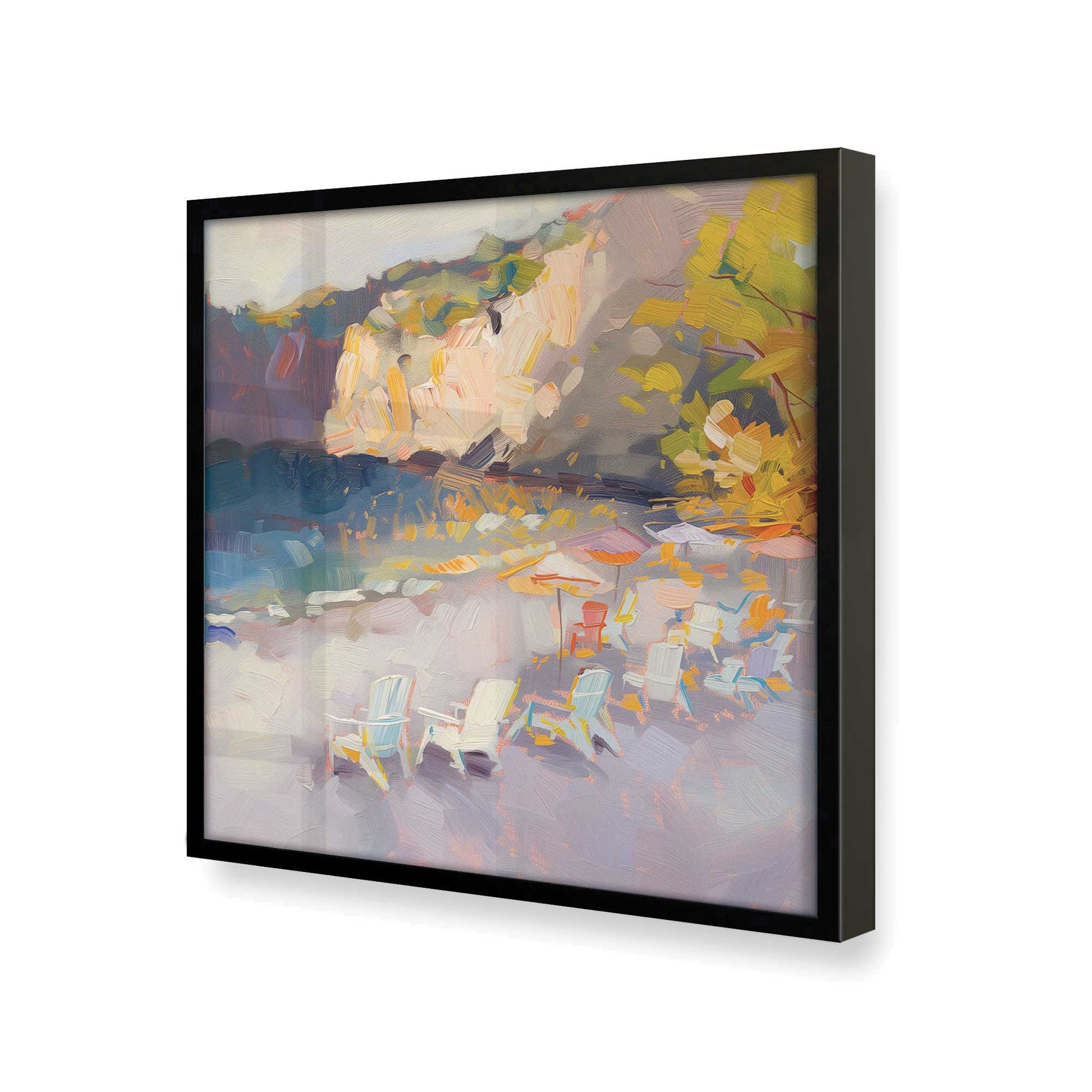 [Color:Satin Black], Picture of art in a Satin Black frame at an angle