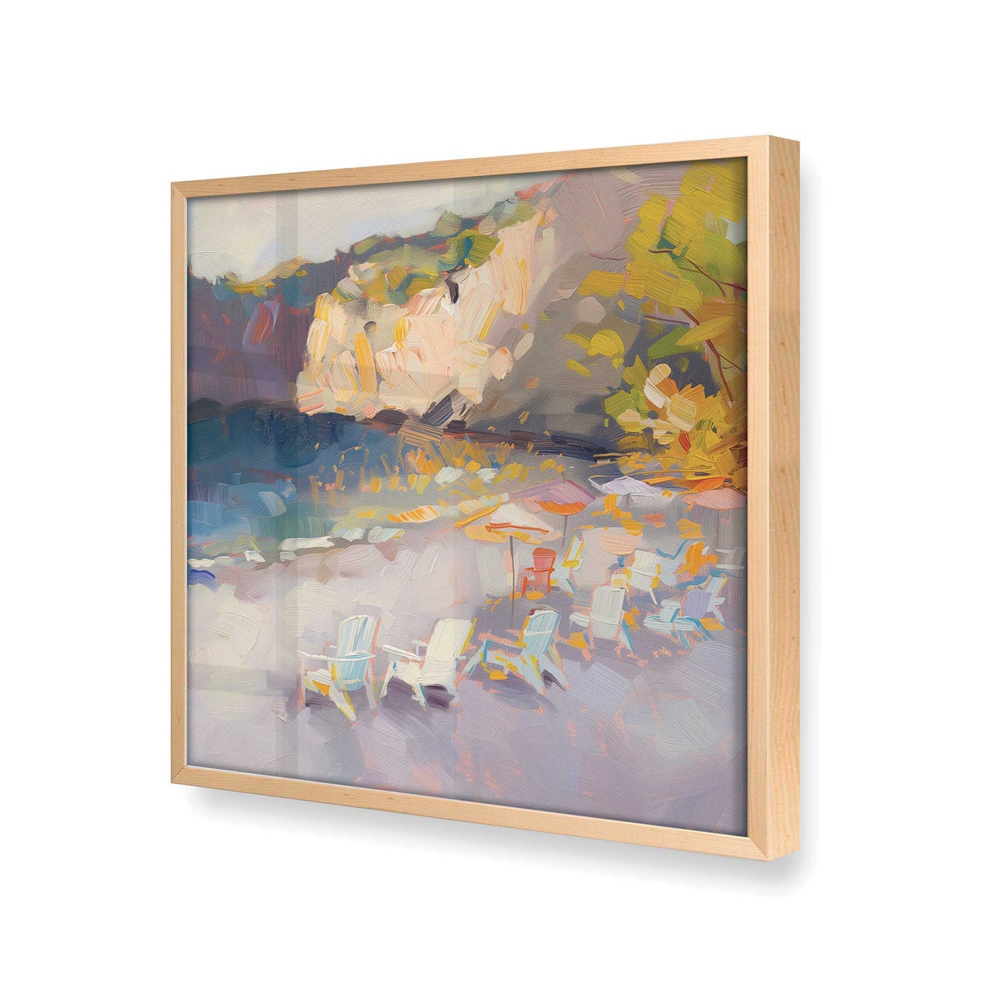 [Color:Raw Maple], Picture of art in a Raw Maple frame at an angle