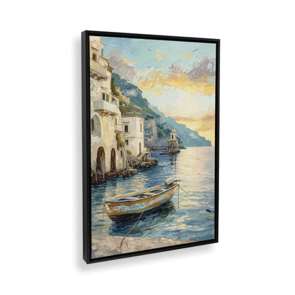 [Color:Satin Black], Picture of art in a Satin Black frame at an angle