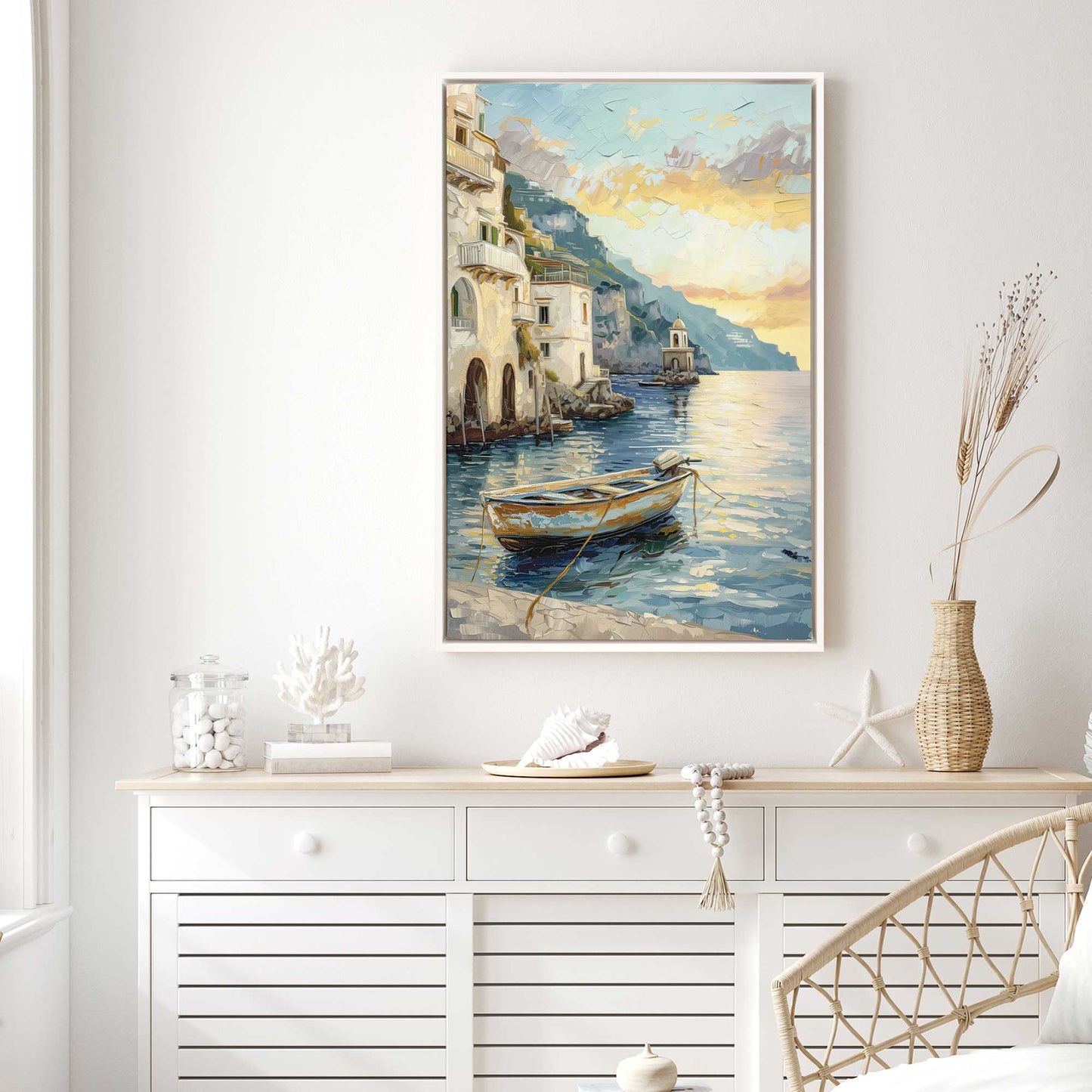 Positano Azure Retreat Print on Canvas