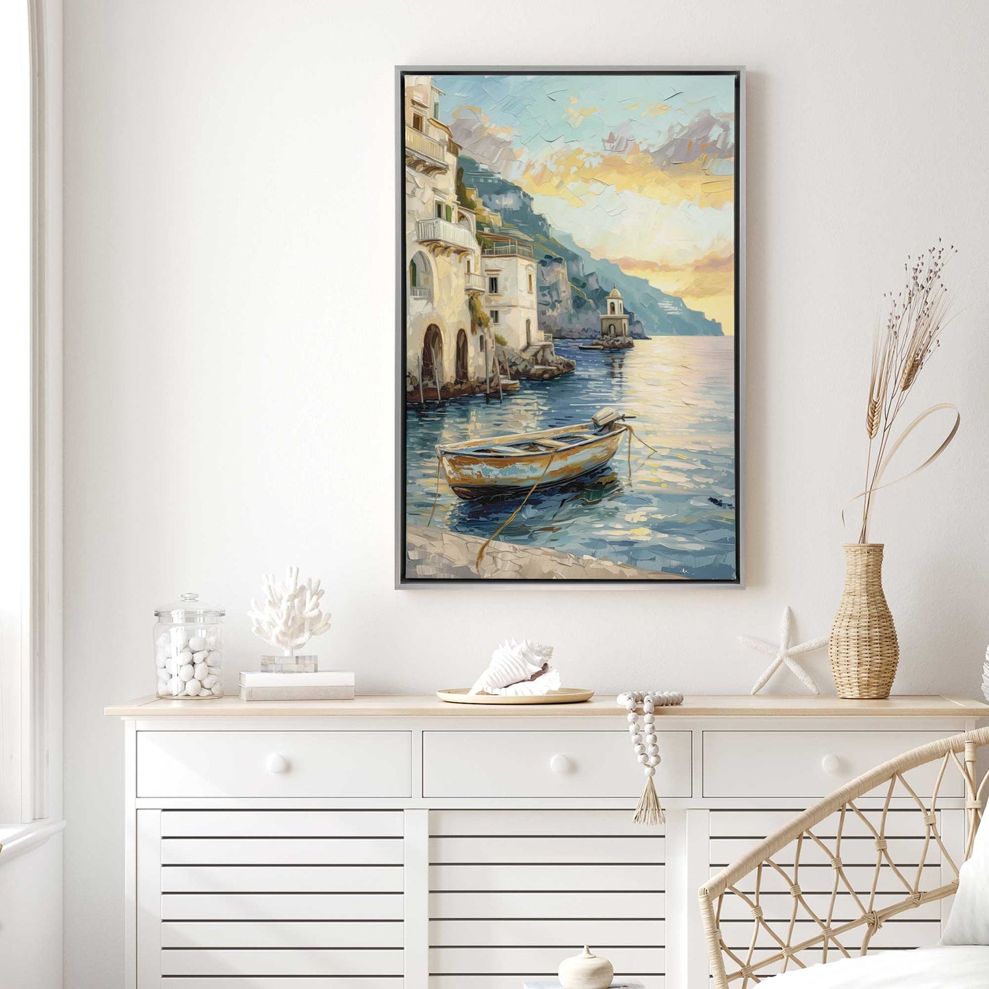 Positano Azure Retreat Print on Canvas