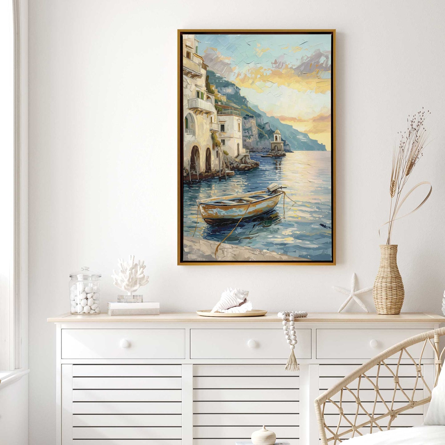 Positano Azure Retreat Print on Canvas