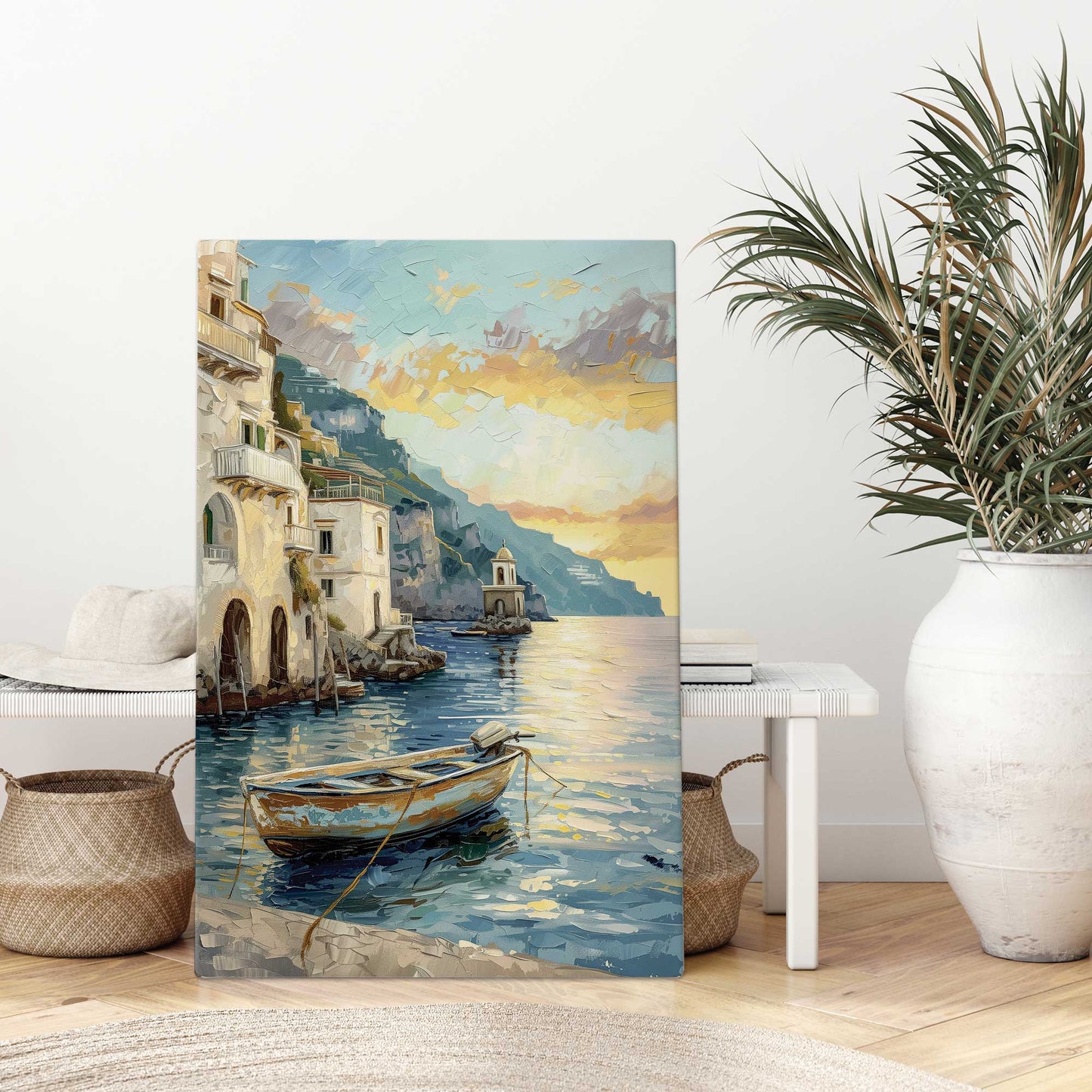 Positano Azure Retreat Print on Canvas