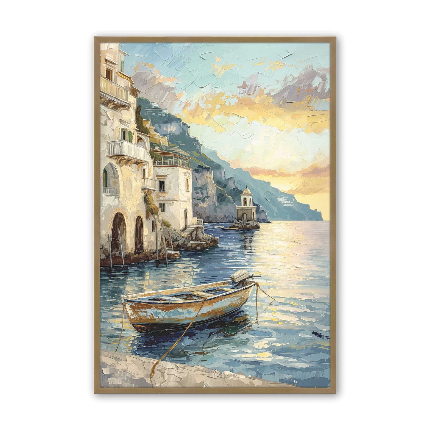 [Color:Brushed Gold], Picture of art in a Brushed Gold frame