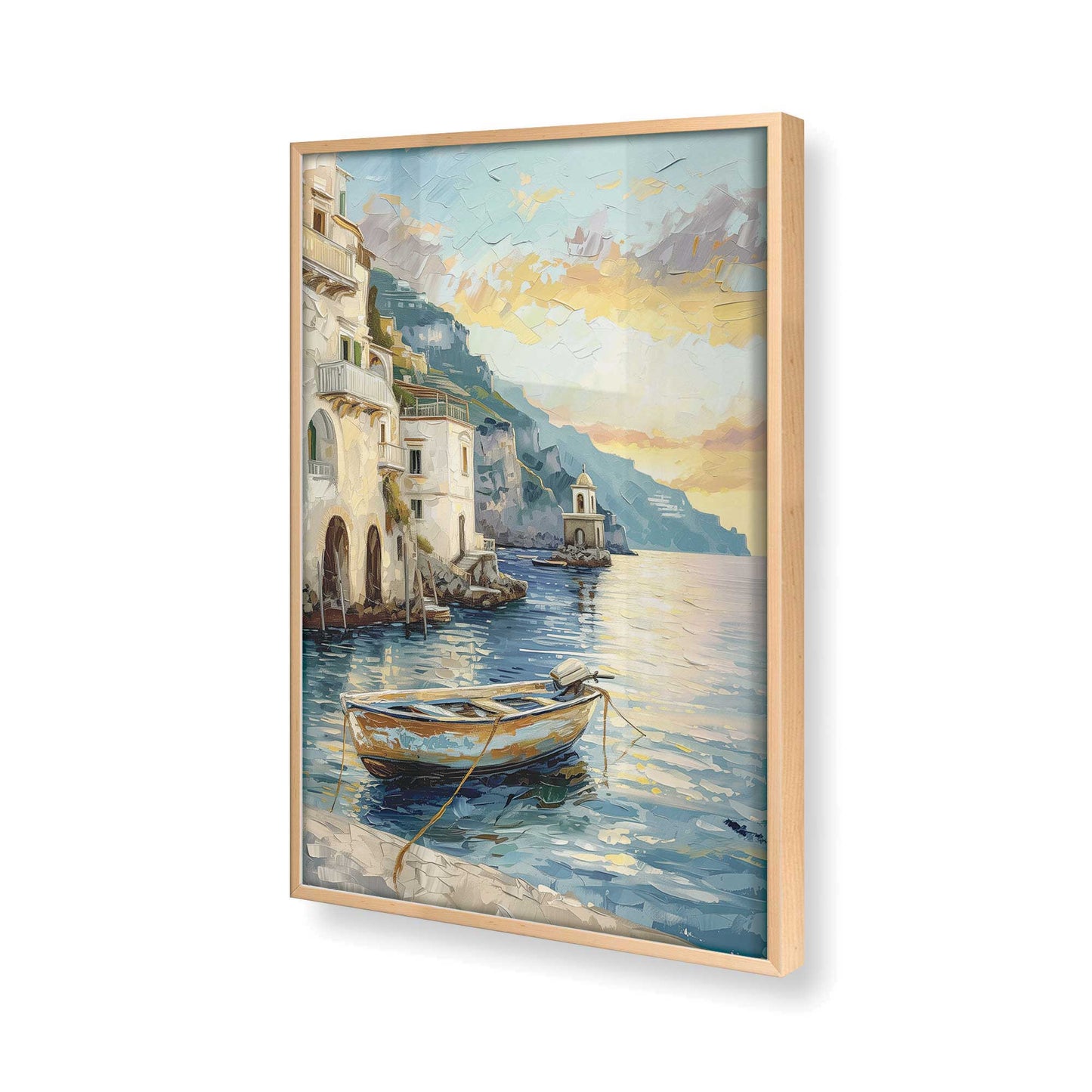 [Color:Raw Maple], Picture of art in a Raw Maple frame at an angle