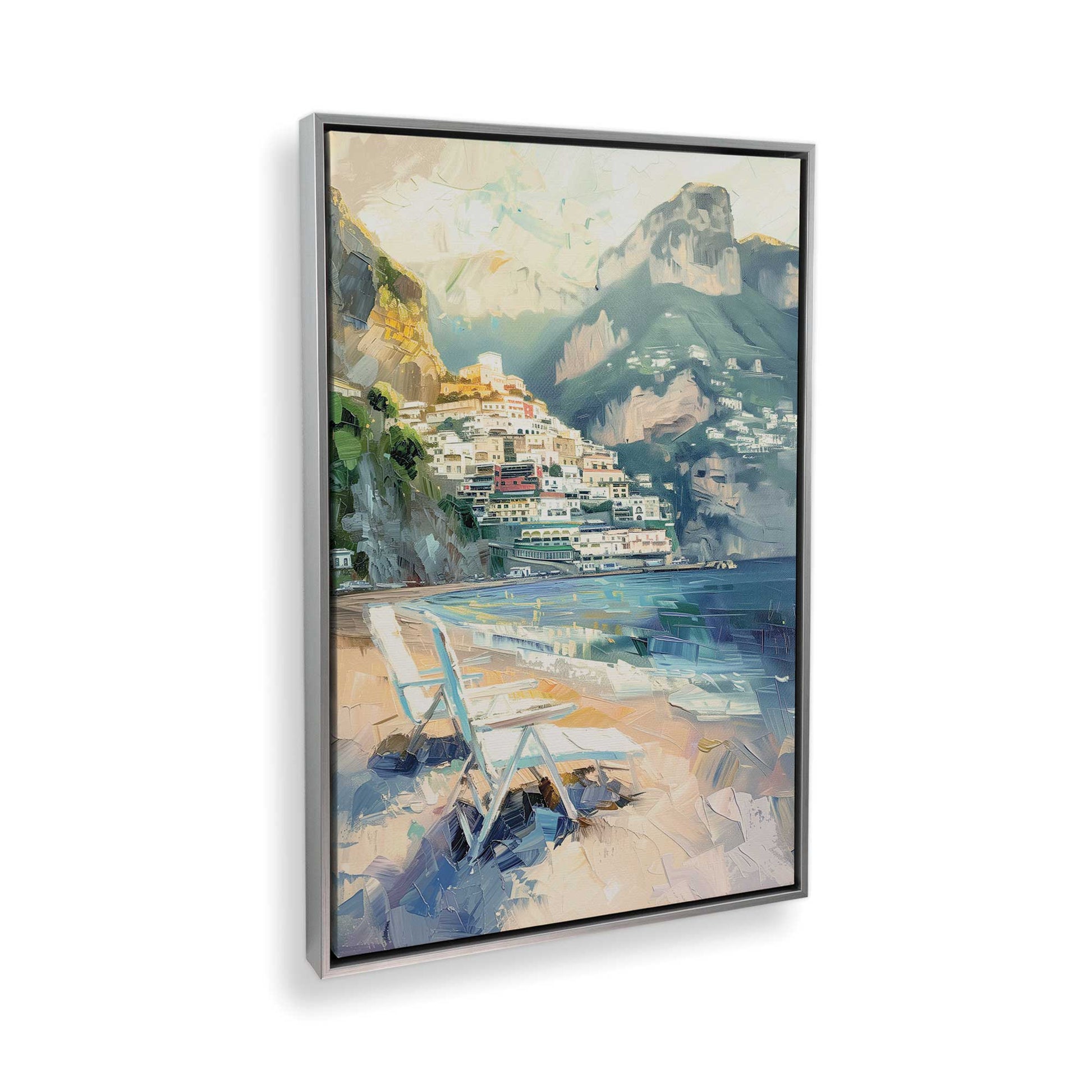 [Color:Polished Chrome], Picture of art in a Polished Chrome frame at an angle