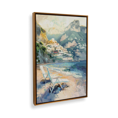 [Color:Polished Gold], Picture of art in a Polished Gold frame at an angle