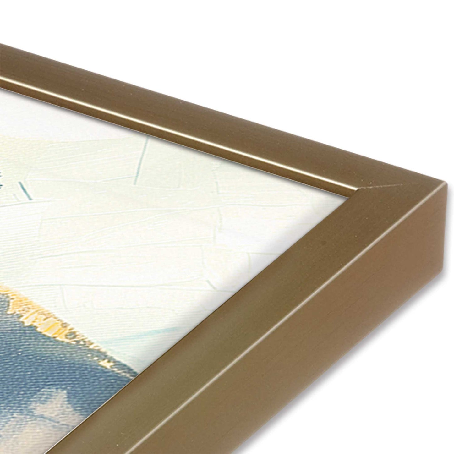 [Color:Brushed Gold], Picture of art in a Brushed Gold frame of the corner