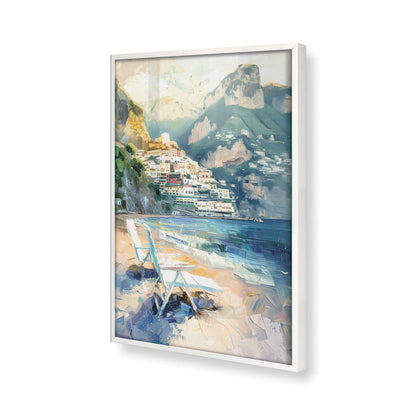 [Color:Opaque White], Picture of art in a Opaque White frame at an angle