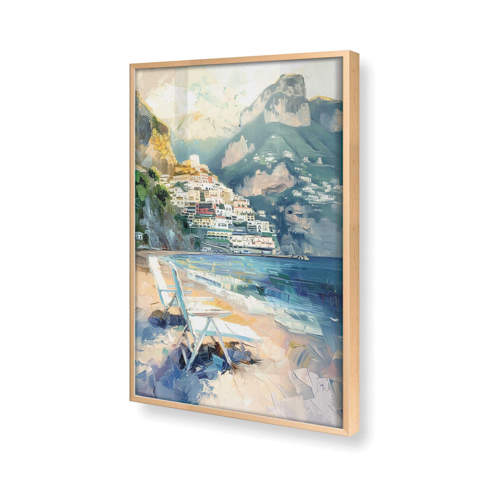 [Color:Raw Maple], Picture of art in a Raw Maple frame at an angle