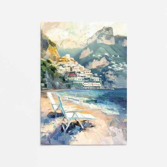 Positano Beachfront Idyll Promotional Rolled Print