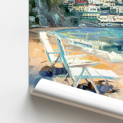 Positano Beachfront Idyll Promotional Rolled Print