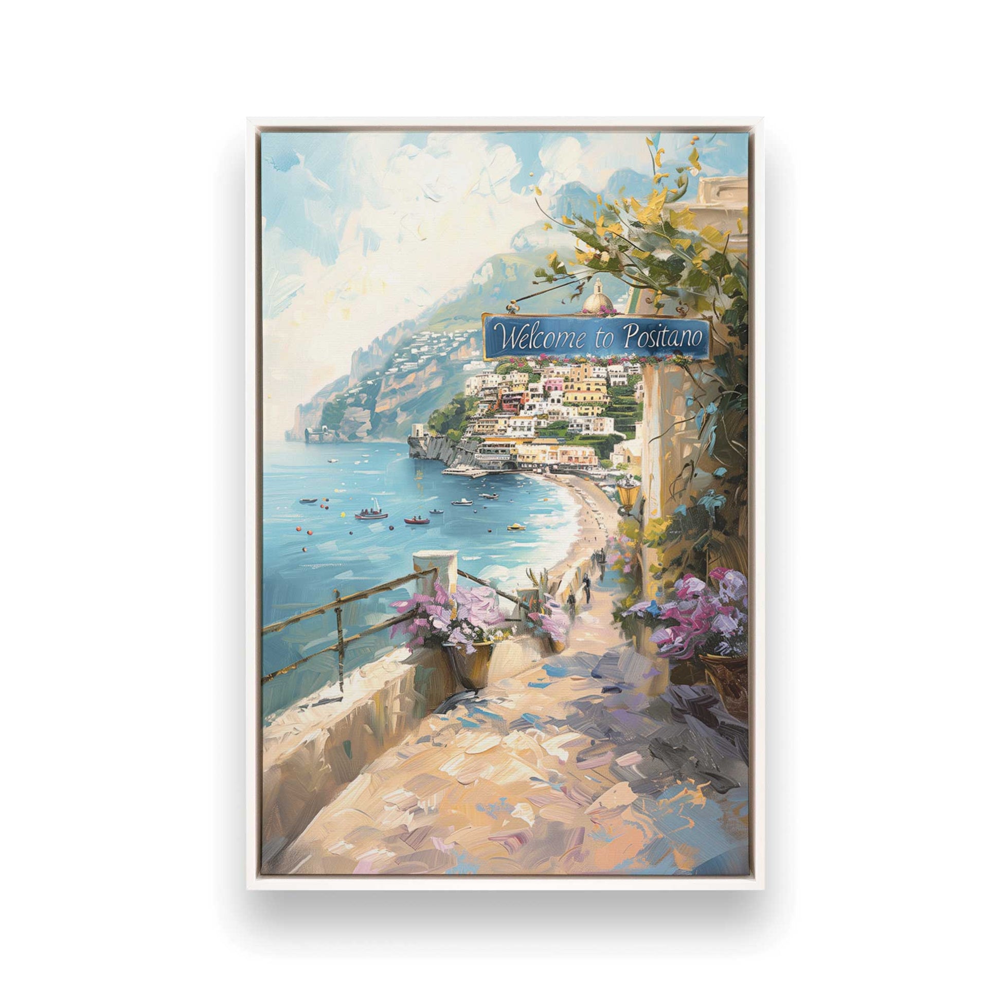 [Color:Opaque White], Picture of art in a White frame