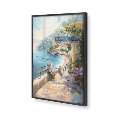 [Color:Weathered Zinc], Picture of art in a Weathered Zinc frame at an angle