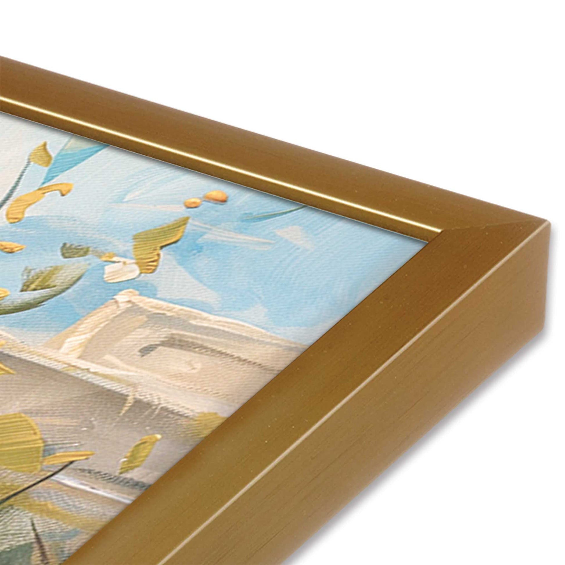 [Color:Polished Gold], Picture of art in a Polished Gold frame of the corner