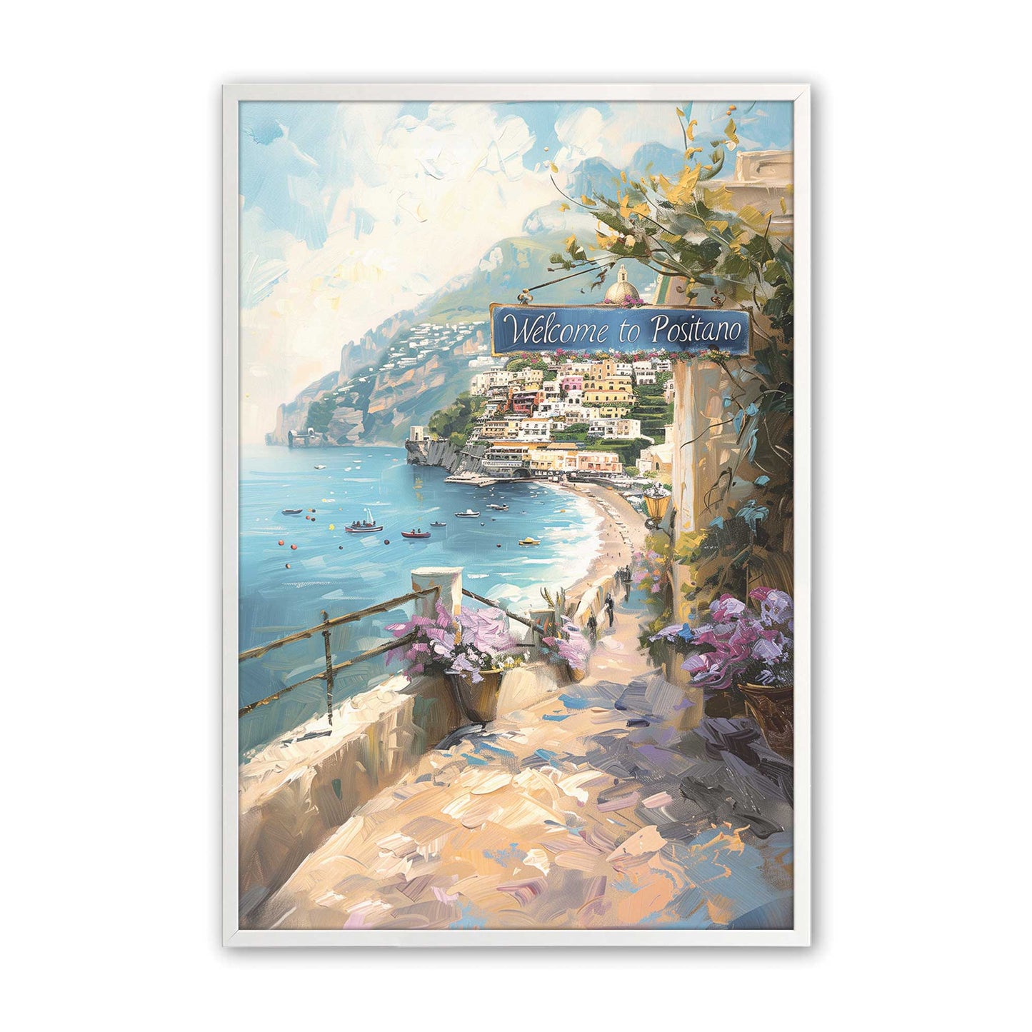 [Color:Opaque White], Picture of art in a Opaque White frame
