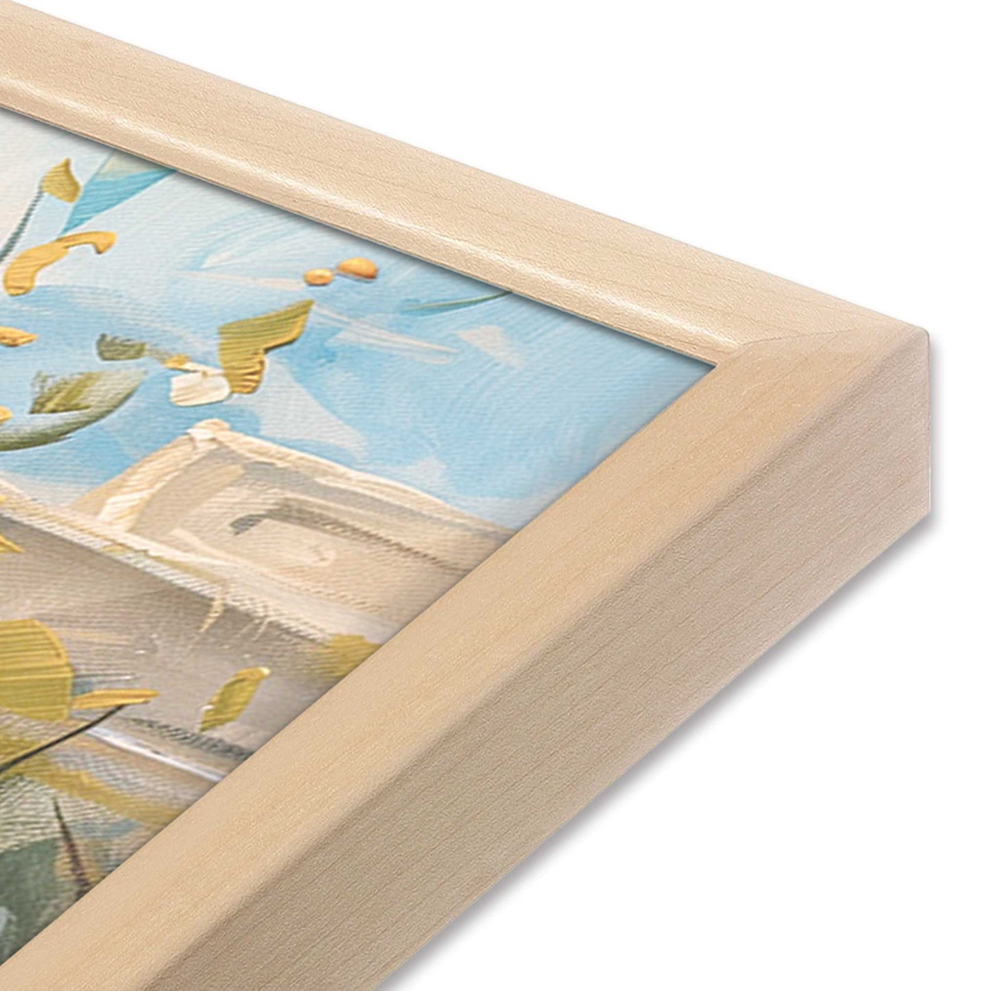 [Color:Raw Maple], Picture of art in a Raw Maple frame of the corner