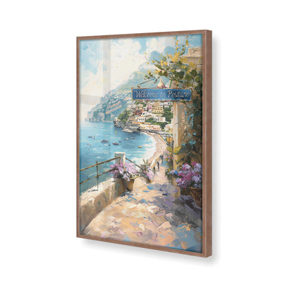 [Color:Powder Rose], Picture of art in a Powder Rose frame at an angle