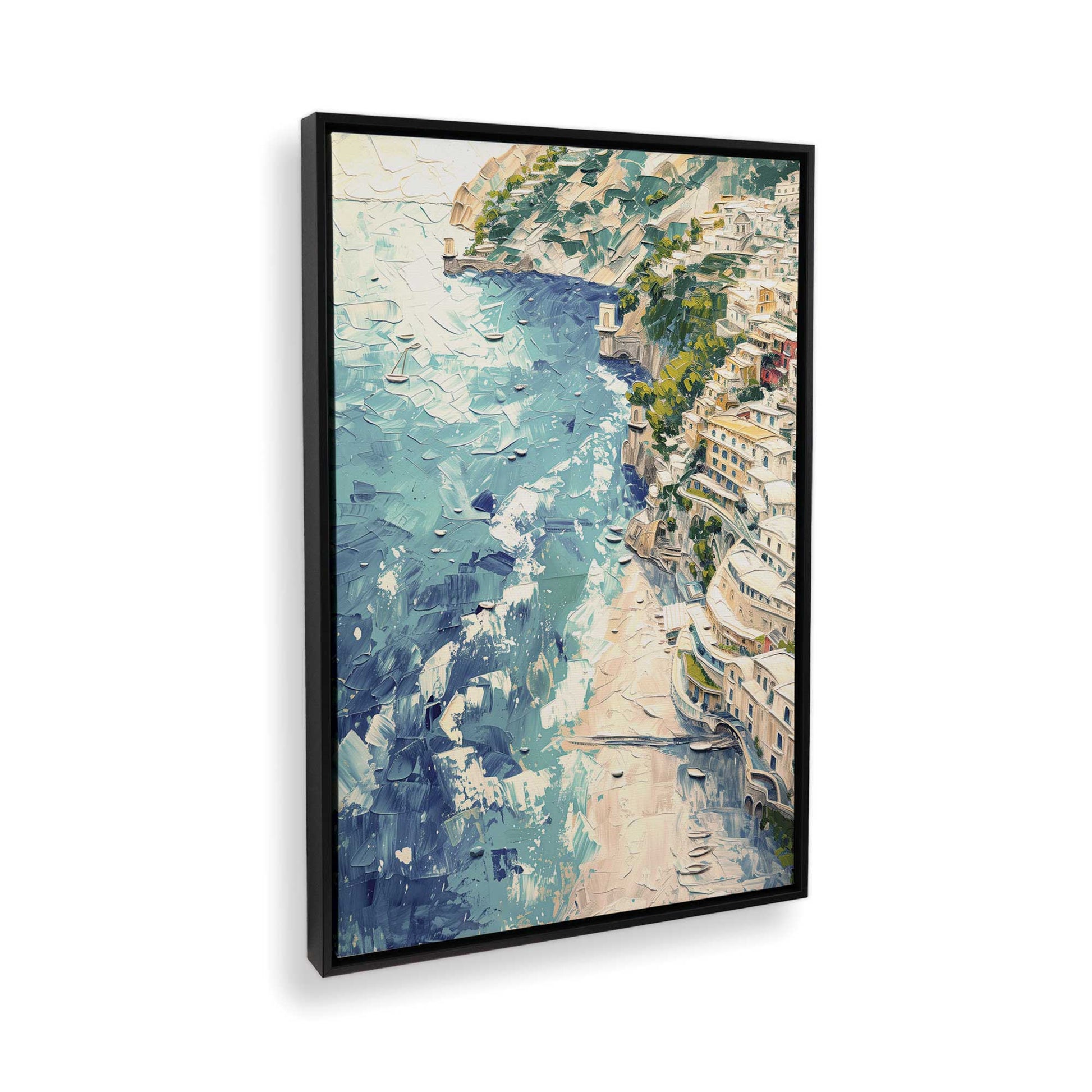 [Color:Satin Black], Picture of art in a Satin Black frame at an angle