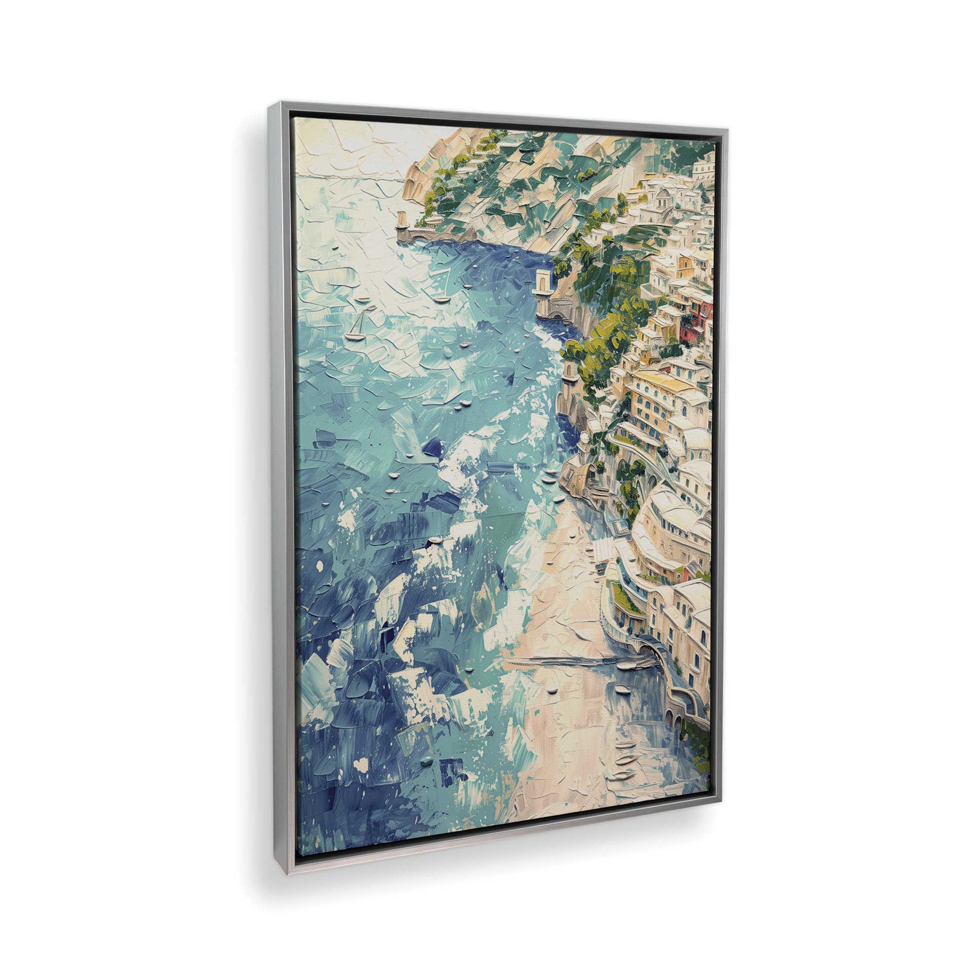 [Color:Polished Chrome], Picture of art in a Polished Chrome frame at an angle