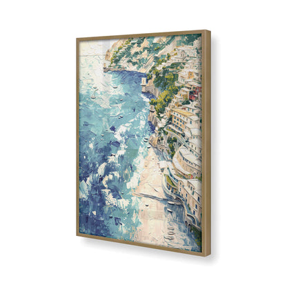 [Color:Brushed Gold], Picture of art in a Brushed Gold frame at an angle