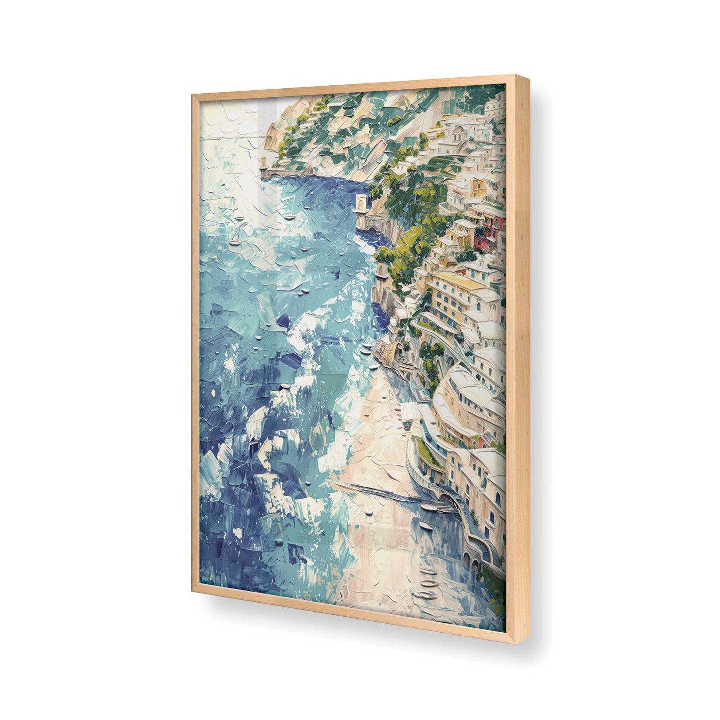 [Color:Raw Maple], Picture of art in a Raw Maple frame at an angle