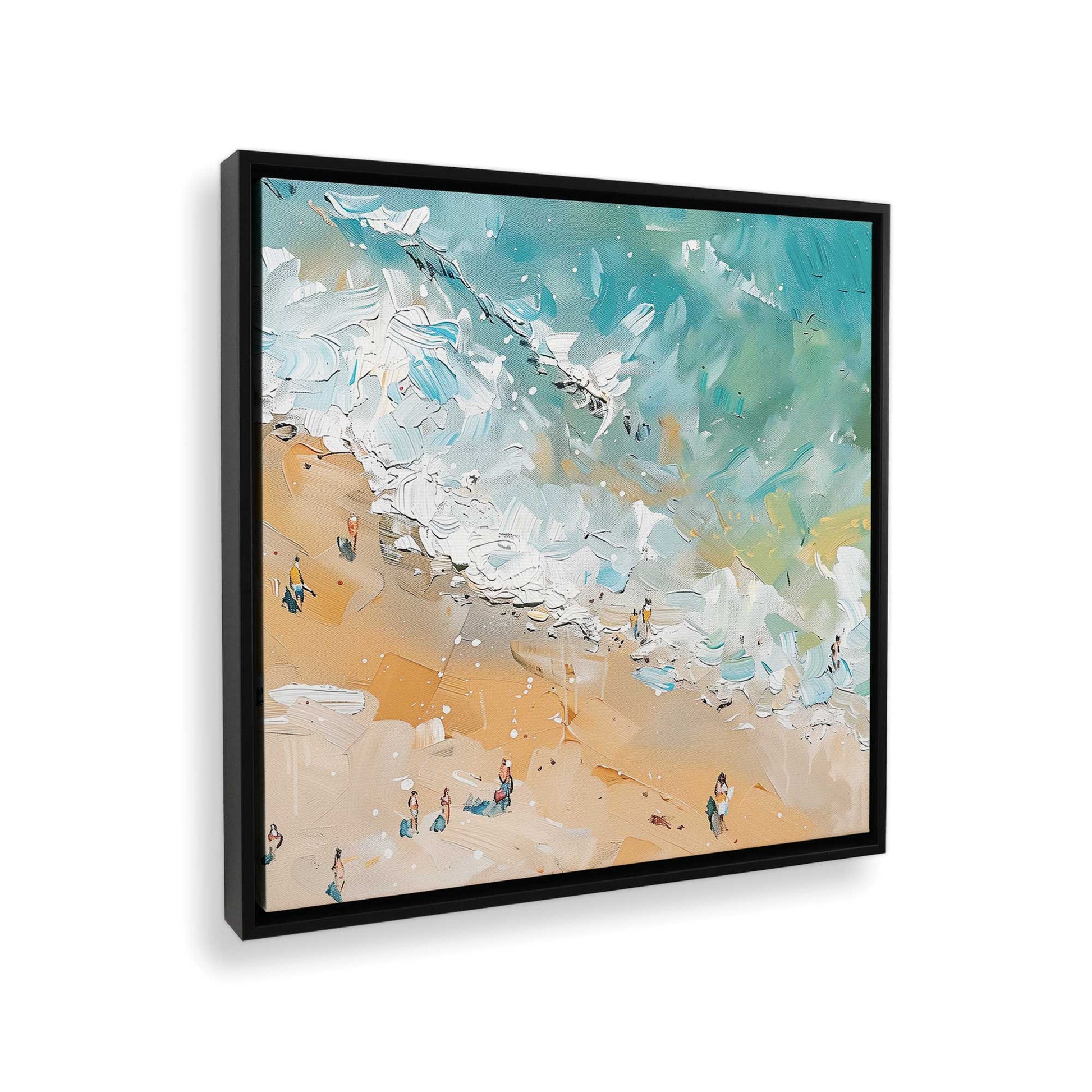 [Color:Satin Black], Picture of art in a Satin Black frame at an angle