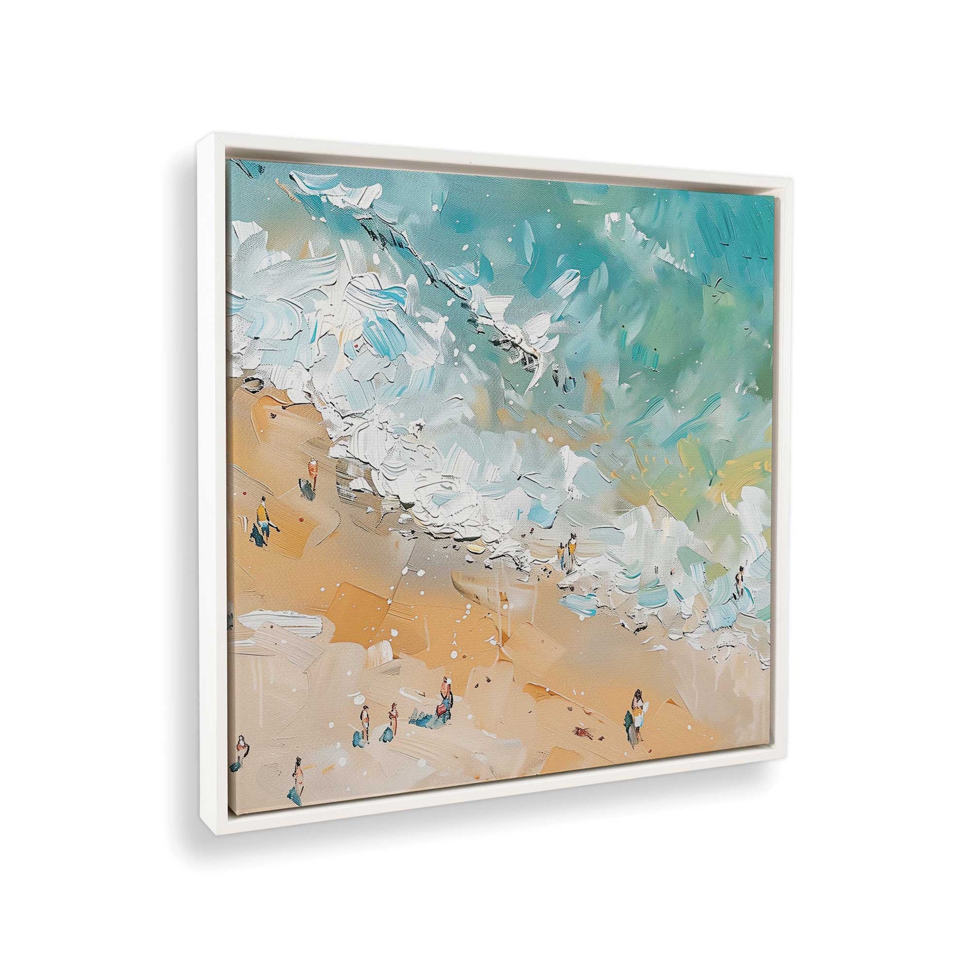 [Color:Opaque White], Picture of art in a White frame at an angle