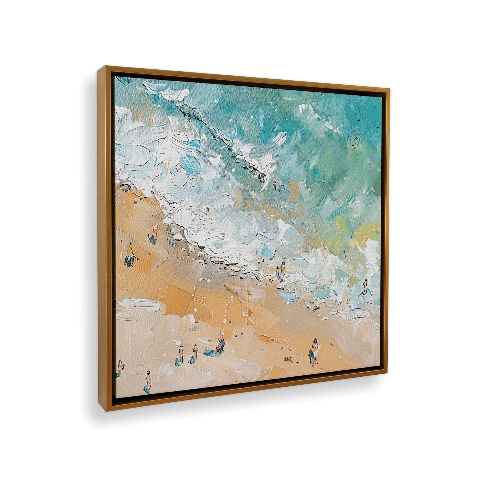 [Color:Polished Gold], Picture of art in a Polished Gold frame at an angle