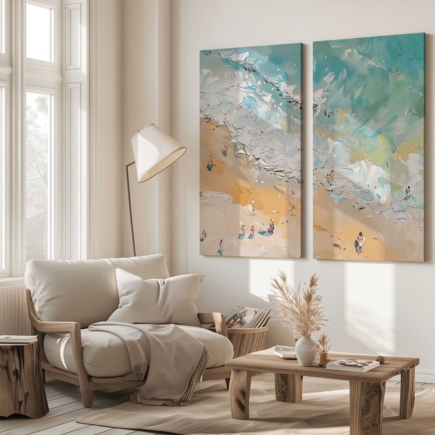 [Color:Stretched Canvas], Picture of art in a room