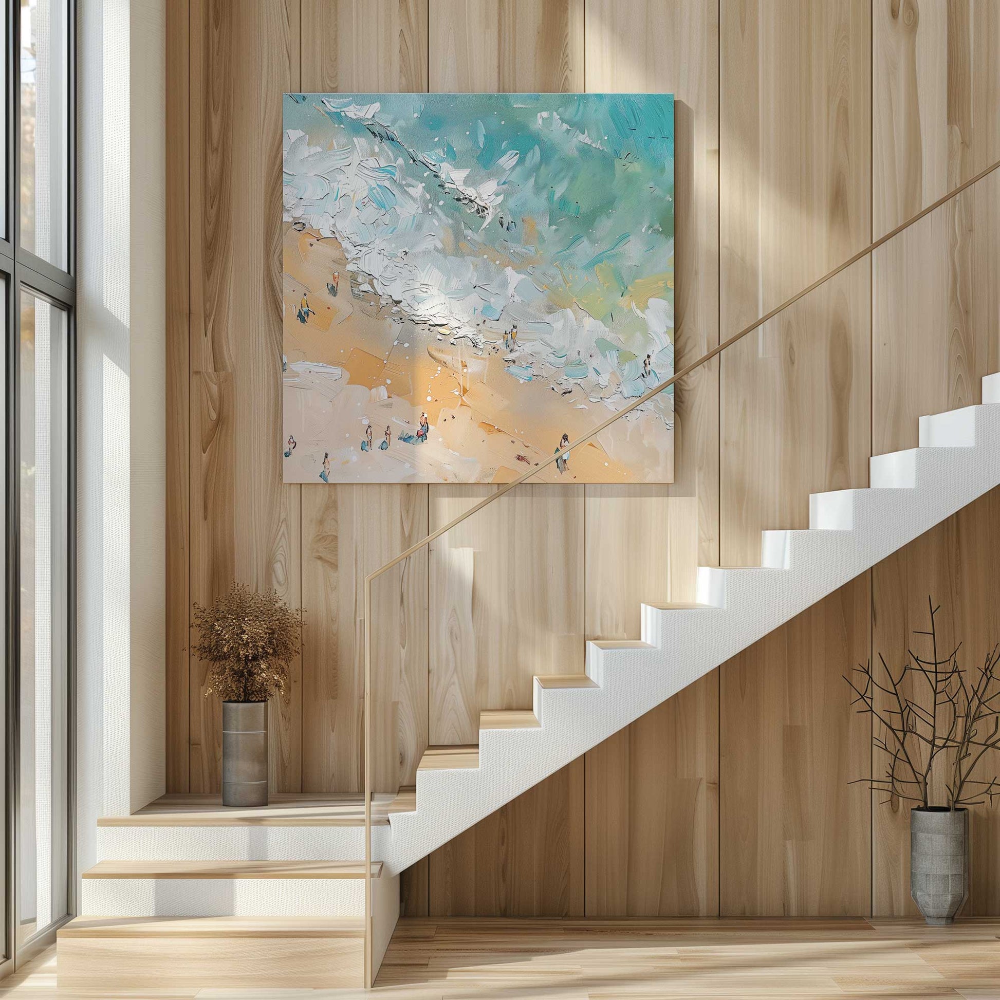 [Color:Stretched Canvas], Picture of art in a room