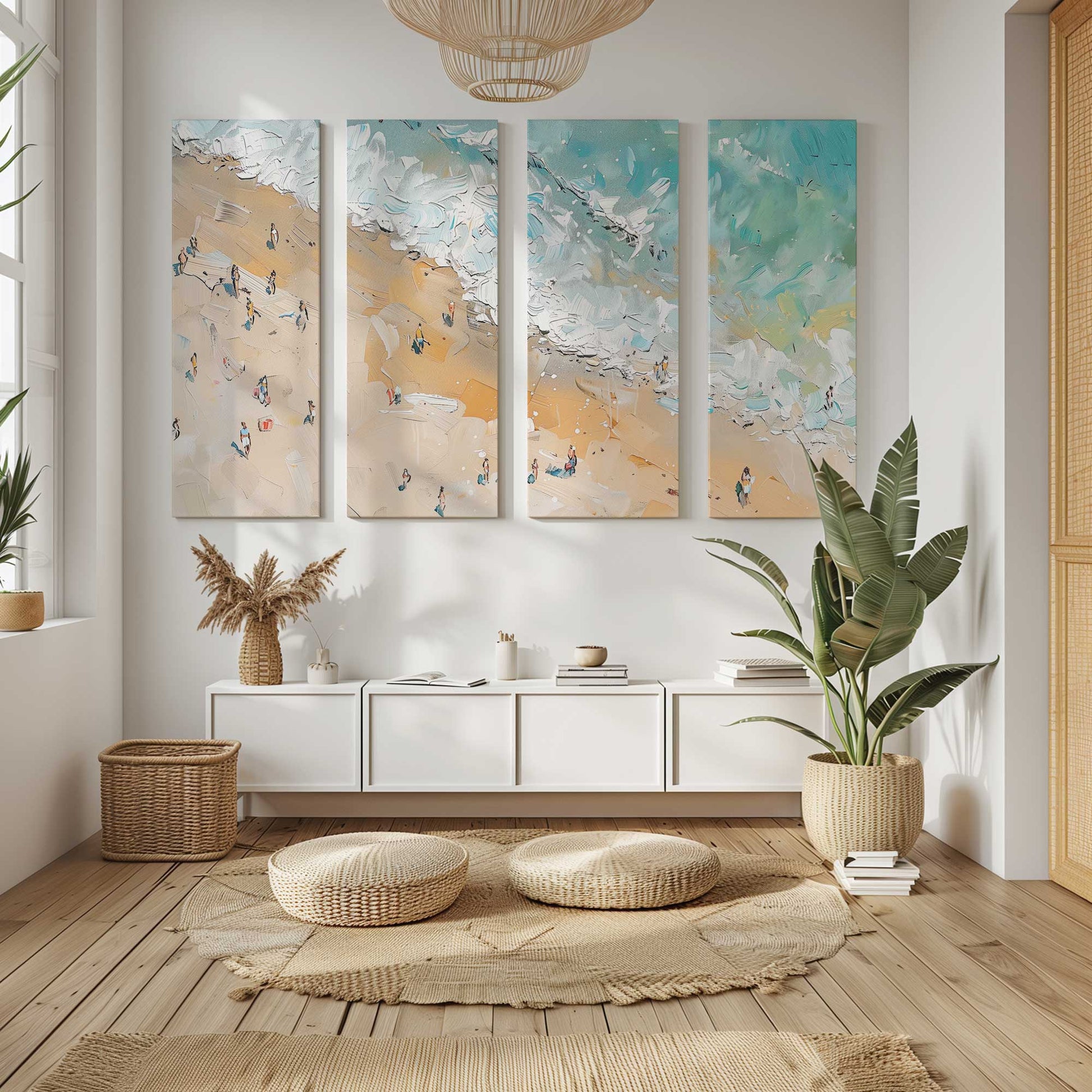 [Color:Stretched Canvas], Picture of art in a room