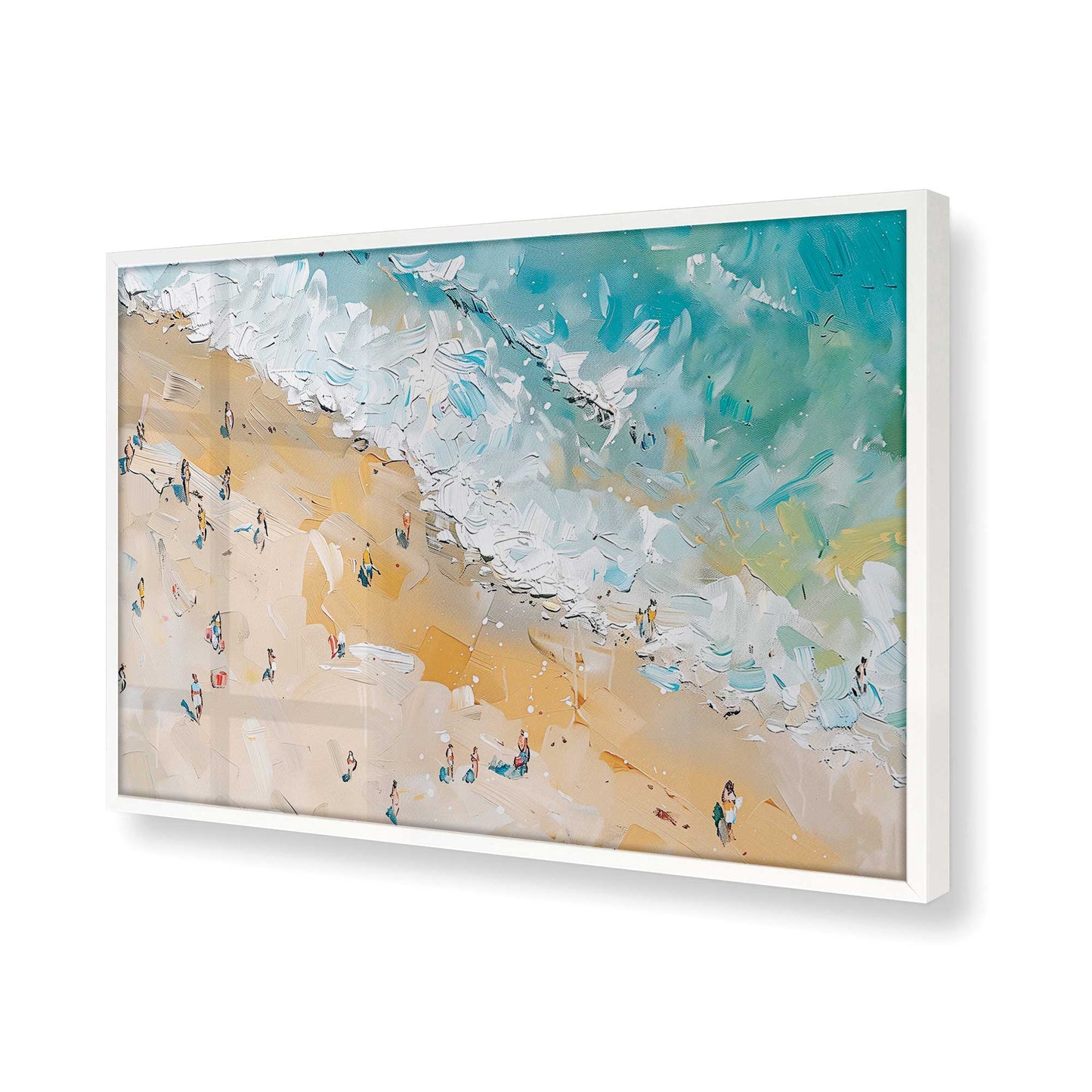 [Color:Opaque White], Picture of art in a Opaque White frame at an angle