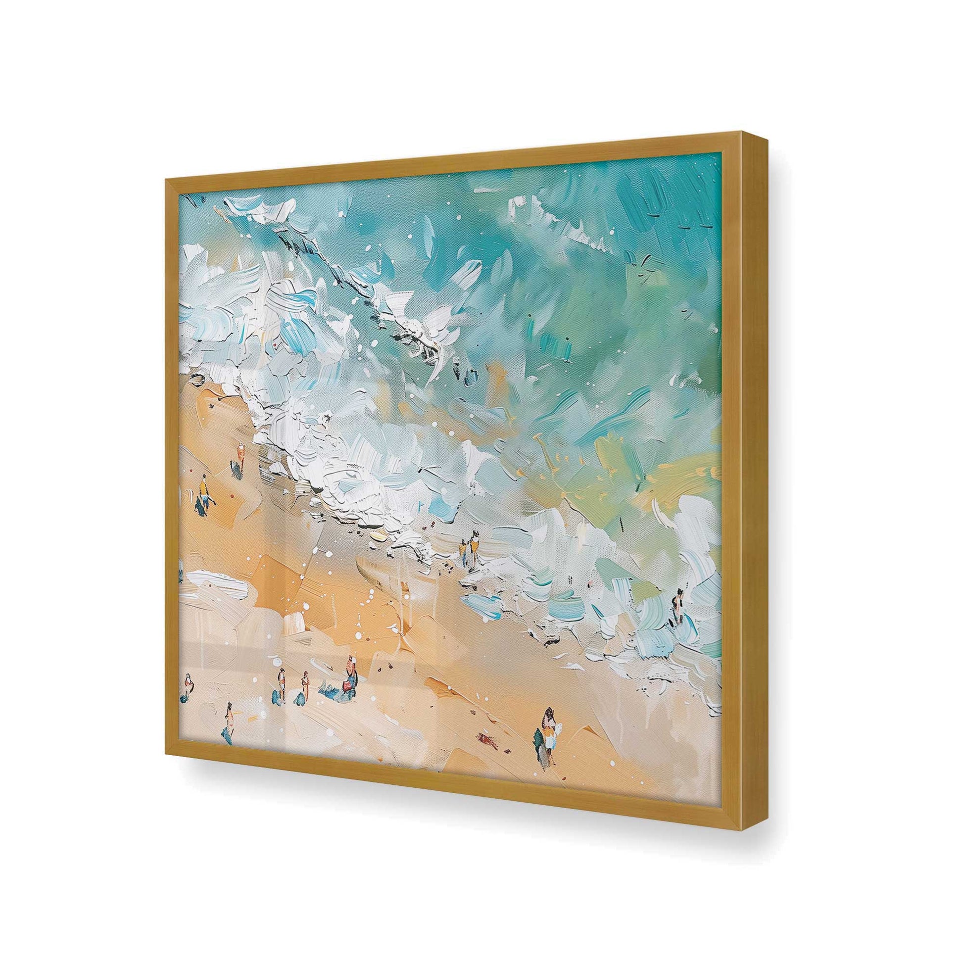 [Color:Polished Gold], Picture of art in a Polished Gold frame at an angle