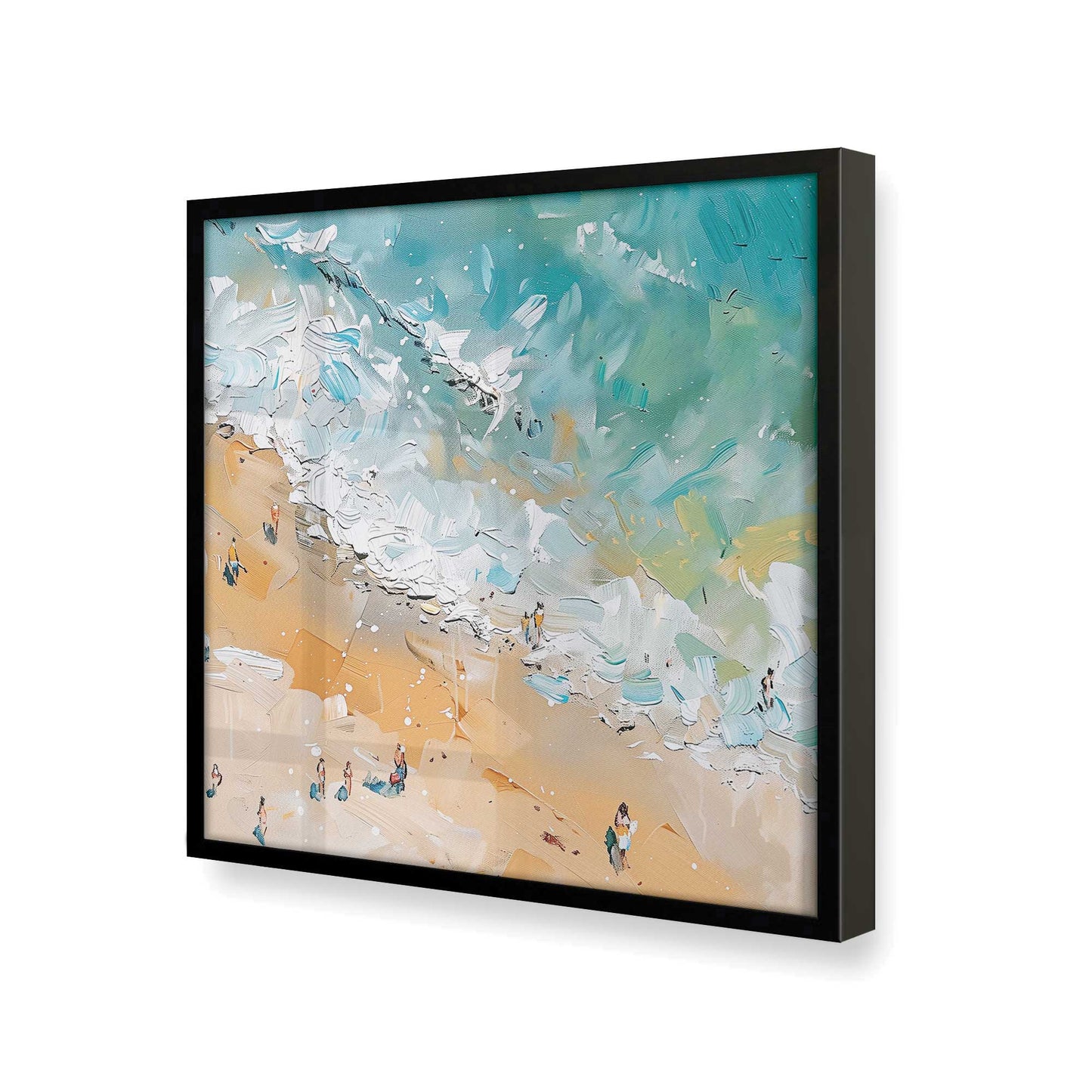 [Color:Satin Black], Picture of art in a Satin Black frame at an angle