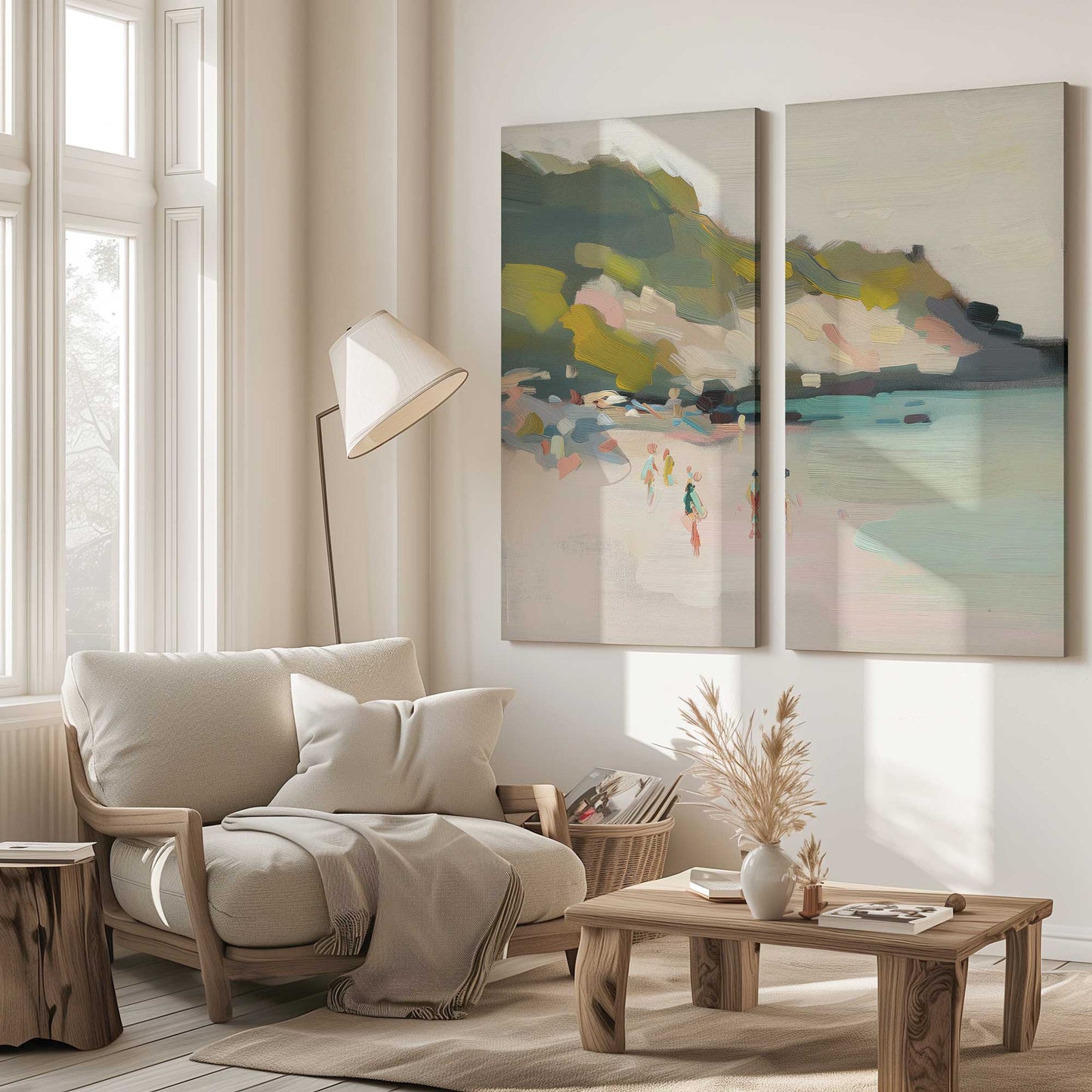 [Color:Stretched Canvas], Picture of art in a room