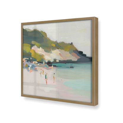 [Color:Brushed Gold], Picture of art in a Brushed Gold frame at an angle