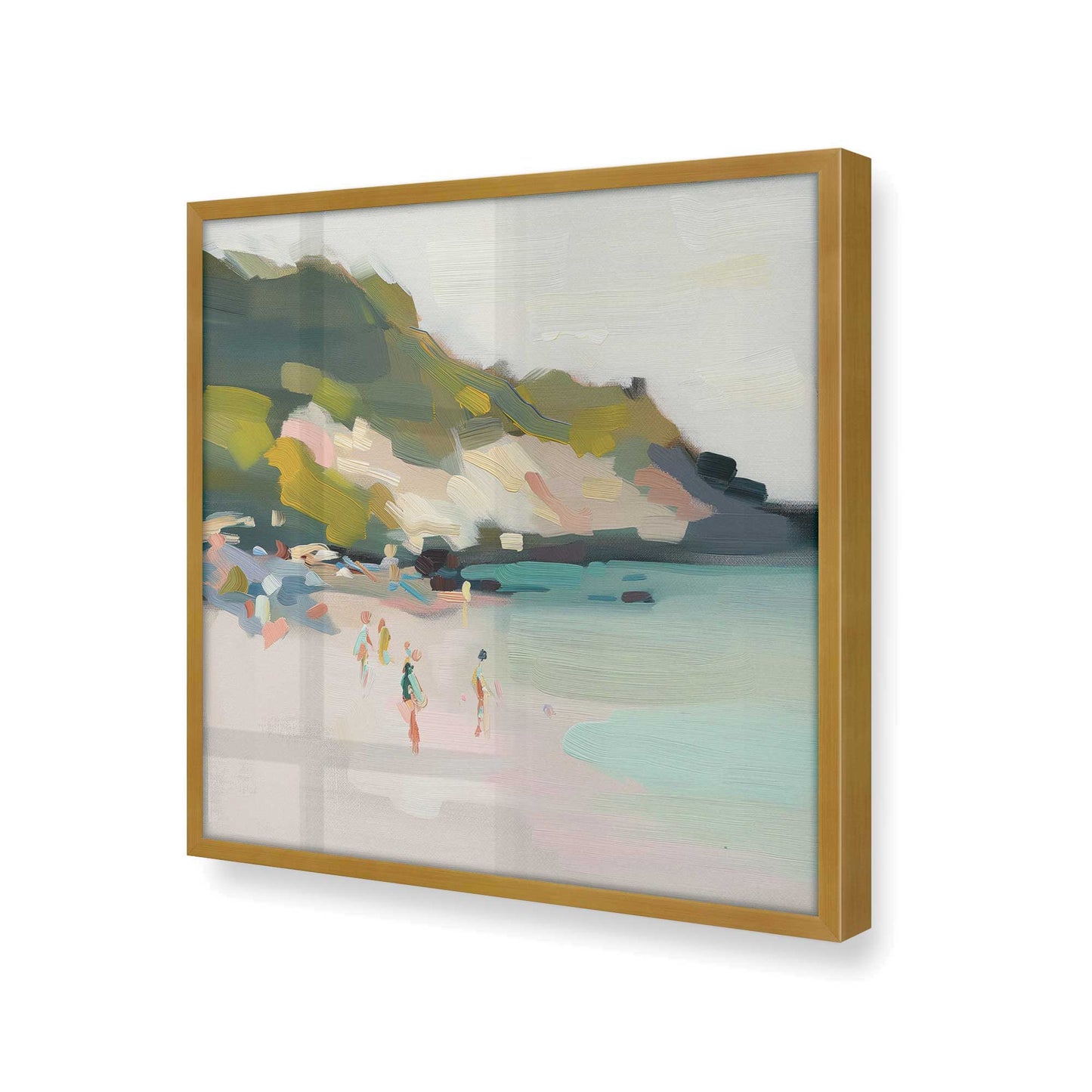 [Color:Polished Gold], Picture of art in a Polished Gold frame at an angle