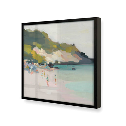 [Color:Satin Black], Picture of art in a Satin Black frame at an angle