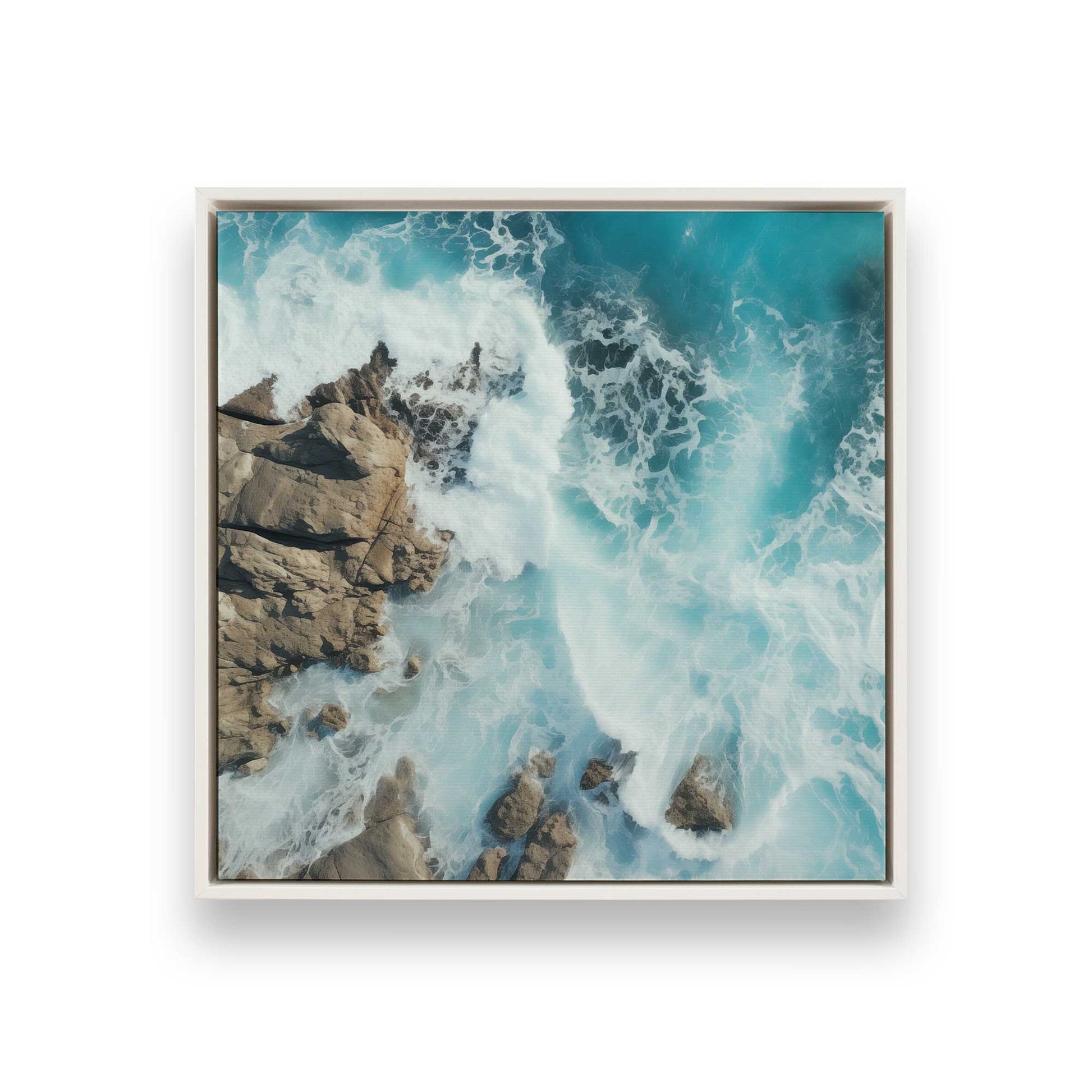 [Color:Opaque White], Picture of art in a White frame