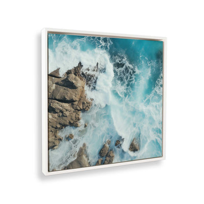 [Color:Opaque White], Picture of art in a White frame at an angle