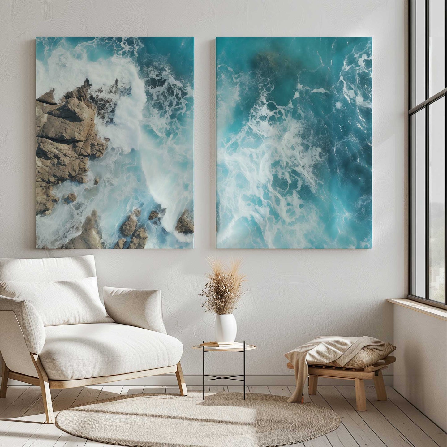 [Color:Stretched Canvas], Picture of art in a room