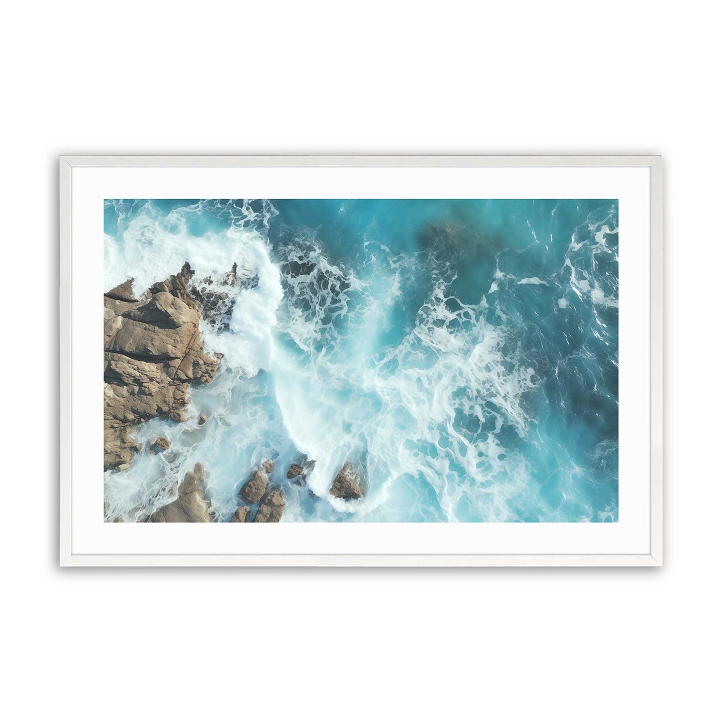 [Color:Opaque White], Picture of art in a Opaque White frame