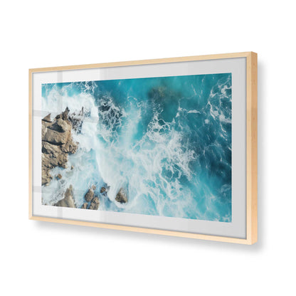 [Color:Raw Maple], Picture of art in a Raw Maple frame at an angle